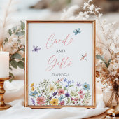 Wildblume Butterfly Babyduschkarten und Geschenke Poster