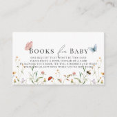 Wildblume Butterfly Bee Babydusche Anfrage Begleitkarte (Vorderseite)