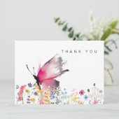 Wildblume Butterfly Beerdigung Bereavement Danke (Stehend Vorderseite)