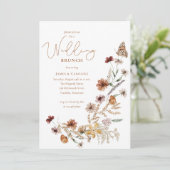 Wildblume Butterfly Blumenbrunch Einladung (Stehend Vorderseite)