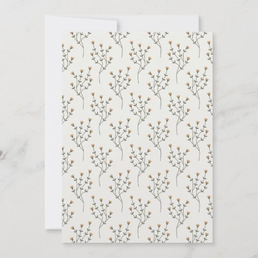 Wildblume & Butterfly-Brautparty Einladung (Rückseite)