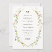 Wildblume Butterfly Brautparty Einladung (Vorderseite)