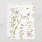 Wildblume Butterfly Brautparty Einladung (Rückseite)