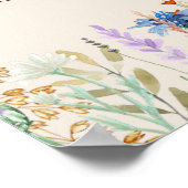 Wildblume Butterfly Brautparty Willkommen Poster (Ecke)