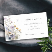 Wildblume Butterfly Diaper Raffle Baby Dusche Begleitkarte