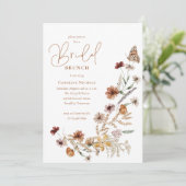 Wildblume Butterfly Floral Bridal Brunch Einladung (Stehend Vorderseite)