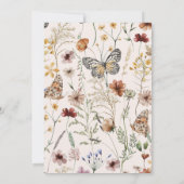 Wildblume Butterfly Floral Bridal Brunch Einladung (Rückseite)