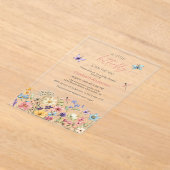 Wildblume Butterfly Garden Babydusche Acryleinladungen (Ablage )