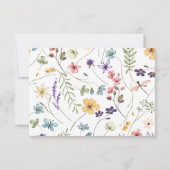 Wildblume Butterfly Garden Babydusche Dankeskarte (Rückseite)