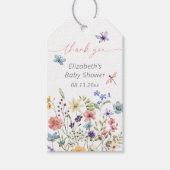 Wildblume Butterfly Garden Babydusche Geschenkanhänger (Vorderseite)