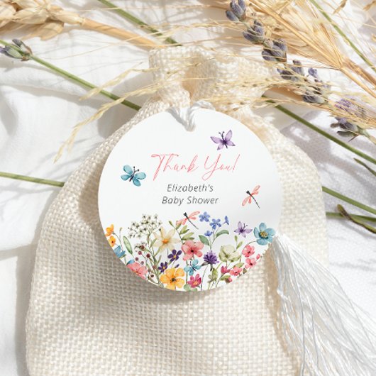 Wildblume Butterfly Garden Babydusche Geschenkanhänger