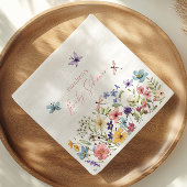 Wildblume Butterfly Garden Babydusche Napkins Serviette