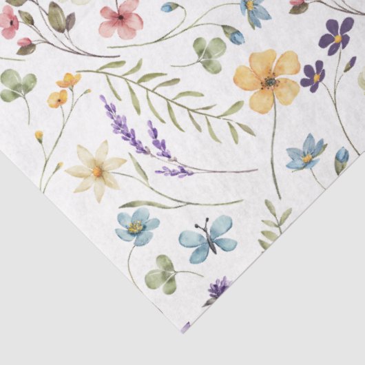 Wildblume Butterfly Garden Babydusche Seidenpapier (Ausschnitt)