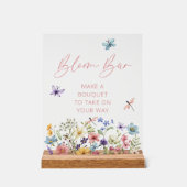 Wildblume Butterfly Garden Bloom Bar Acrylschild (Vorderseite)