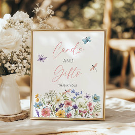 Wildblume Butterfly Garden Cards und Geschenke Poster