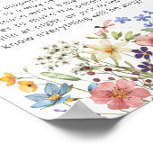 Wildblume Butterfly Garden Spate Night Diapers Poster (Ecke)