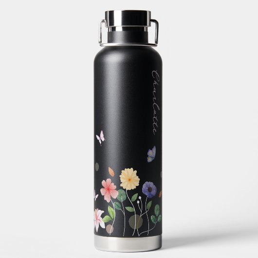 Wildblume Butterfly Garden Trinkflasche (Rückseite)