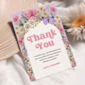 Wildblume Butterfly Geburtstag Danke Einladung