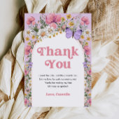 Wildblume Butterfly Geburtstag Danke Einladung