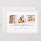 Wildblume Butterfly Girl Foto Geburtsankündigung Einladung (Rückseite)