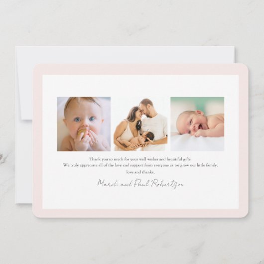 Wildblume Butterfly Girl Foto Geburtsankündigung Einladung (Rückseite)