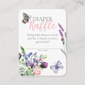 Wildblume Butterfly Jar Bohemisch Diaper Raffel Begleitkarte (Vorderseite)