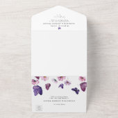 Wildblume Butterfly Romantic Garden Party Hochzeit All In One Einladung (Außenbereich)