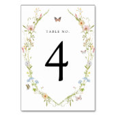 Wildblume Butterfly Tischnummer (Rückseite)