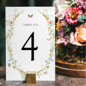 Wildblume Butterfly Tischnummer