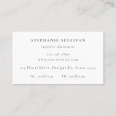 Wildblume Butterfly Wasserfarbe Visitenkarte (Rückseite)