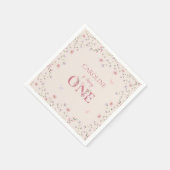 Wildblume Butterfly zum ersten Geburtstag Serviette (Ecke)