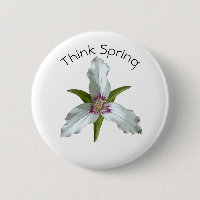 Wildblume-Button für die gezeichnete Trillium-Fede