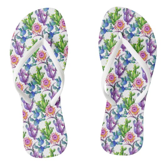 Wildblume Cactus Pattern Badesandalen (Fußbett)