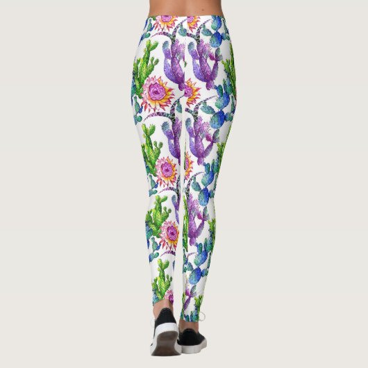 Wildblume Cactus Pattern Leggings (Rückseite)