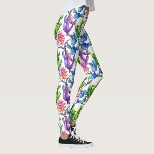 Wildblume Cactus Pattern Leggings (Rechts)