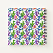 Wildblume Cactus Pattern Notizbuch (Rückseite)