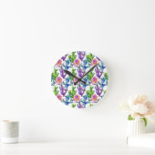 Wildblume Cactus Pattern Runde Wanduhr (Zuhause)