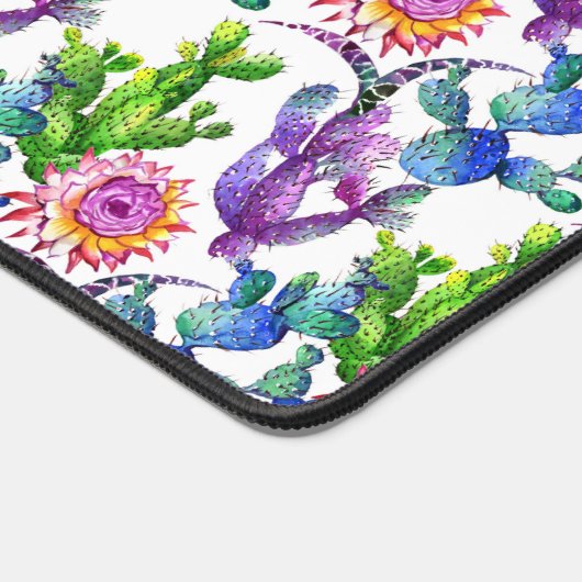 Wildblume Cactus Pattern Schreibtischunterlage (Ecke)
