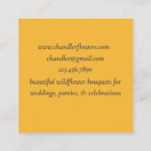 Wildblume California Poppies Quadratische Visitenkarte (Rückseite)