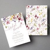 Wildblume Calligraphy Mauve Brautparty Einladung