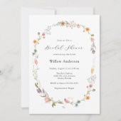 Wildblume Champagne Brautparty Einladung (Vorderseite)