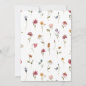 Wildblume Champagne Bridal Dusche Einladung (Rückseite)