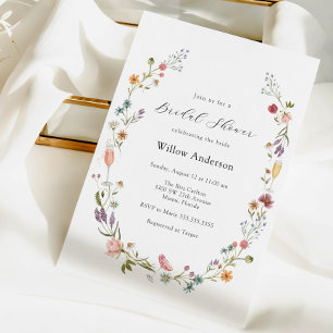 Wildblume Champagne Bridal Dusche Einladung