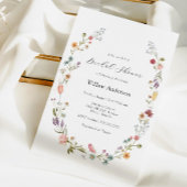 Wildblume Champagne Bridal Dusche Einladung