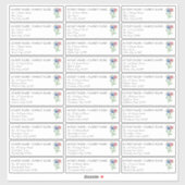 Wildblume Charm 30 Floral Wedding Guest Address Aufkleber (Blatt)