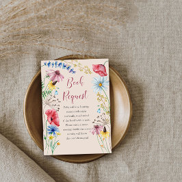 Wildblume Charm Baby Showbuchanfrage Begleitkarte