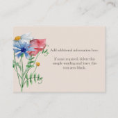 Wildblume-Charm Erstellen Sie Ihre eigene Leerstel Begleitkarte (Rückseite)