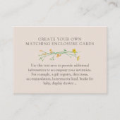 Wildblume-Charm Erstellen Sie Ihre eigene Leerstel Begleitkarte (Vorderseite)