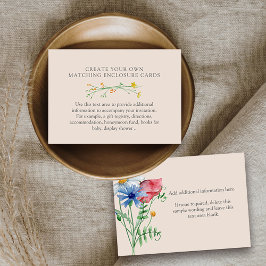 Wildblume-Charm Erstellen Sie Ihre eigene Leerstel Begleitkarte