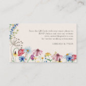Wildblume Charm Online UAWG QR Code Hochzeit Begleitkarte (Rückseite)